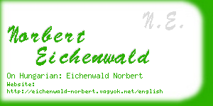 norbert eichenwald business card